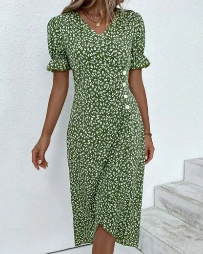 Leah | Vestido Botón con Volantes