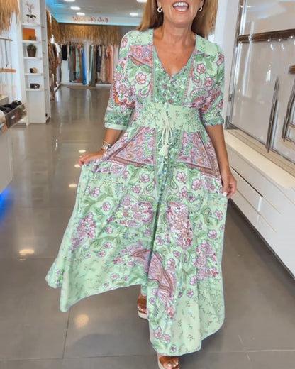 Mia – Elegante Vestido de Vacaciones con Escote en V