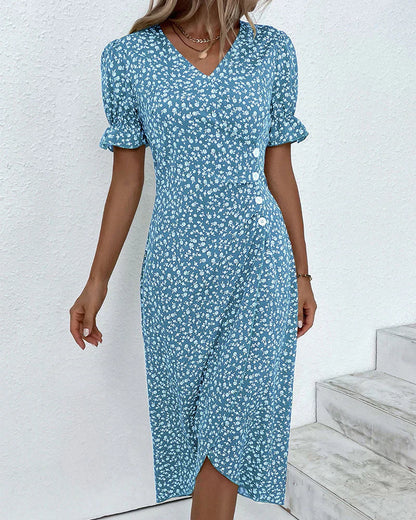 Leah | Vestido con Botones y Volantes