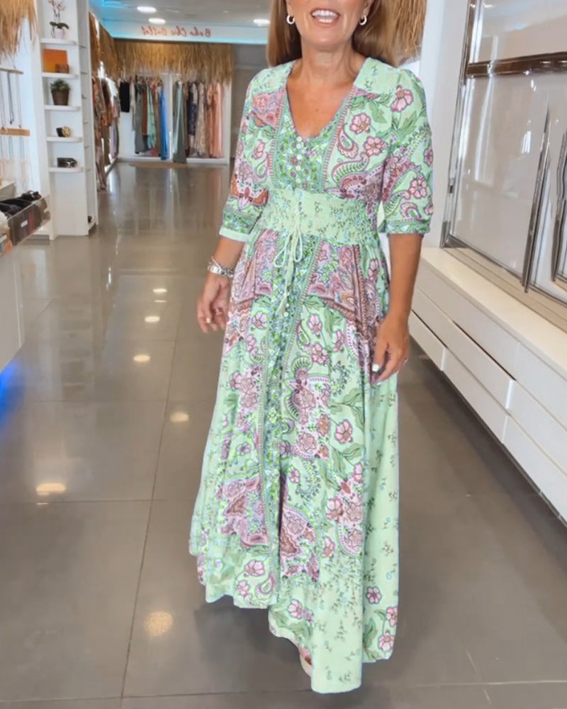 Mia – Elegante Vestido de Vacaciones con Escote en V