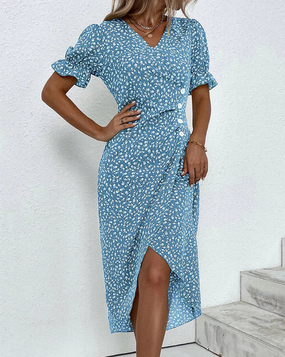 Leah | Vestido con Botones y Volantes