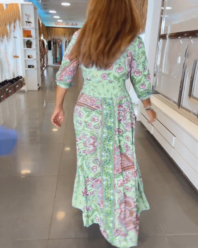 ELENA – VESTIDO MÁXIMO DE FLORES JUGUETONAS