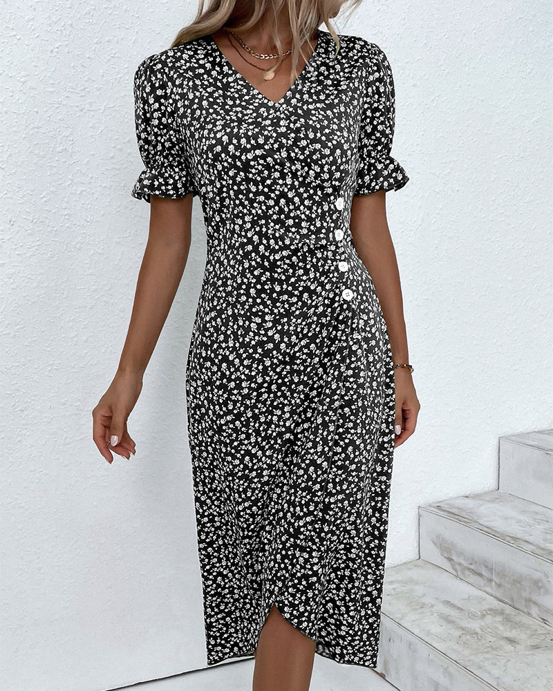 Leah | Vestido con Botones y Volantes