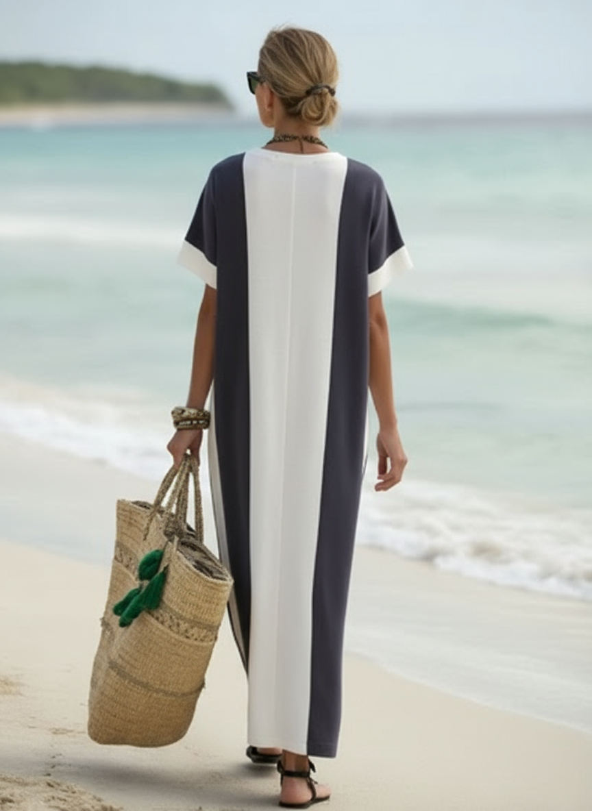 Vestido de playa largo de lino