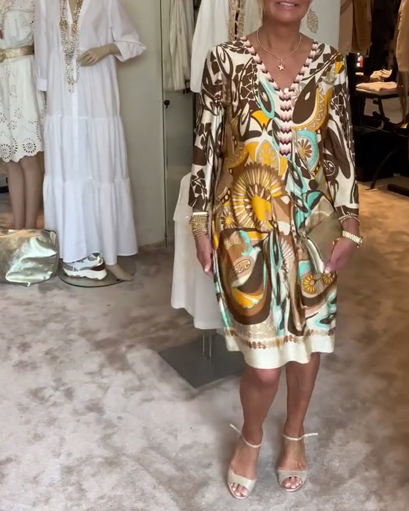 Mariane™ - Vestido de Impresión Vintage