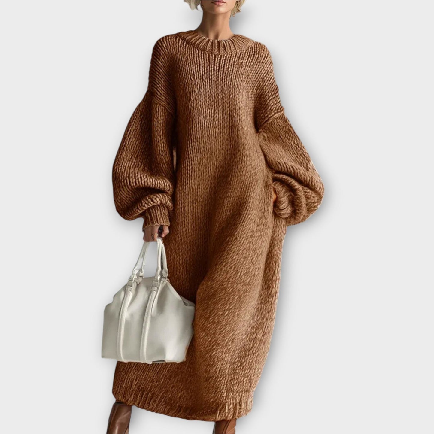 Vestido Maxi de Punto Oversize Confortable