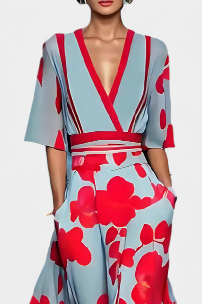 Daphne Vestido Envoltura Floral Elegante