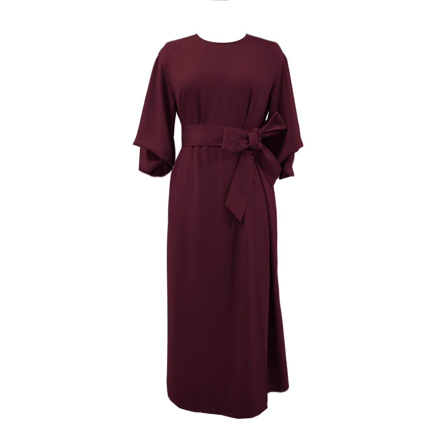 Vestido elegante con mangas abullonadas