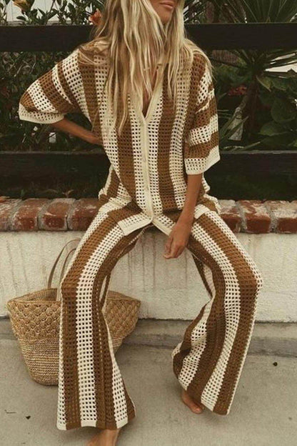 Amelia | Conjunto Rayado Elegante y Cómodo