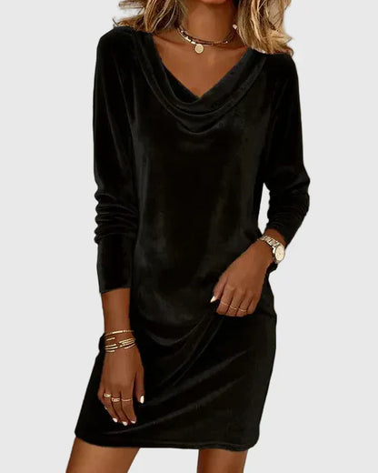 Frosina | Vestido de Terciopelo Ajuste Suelto