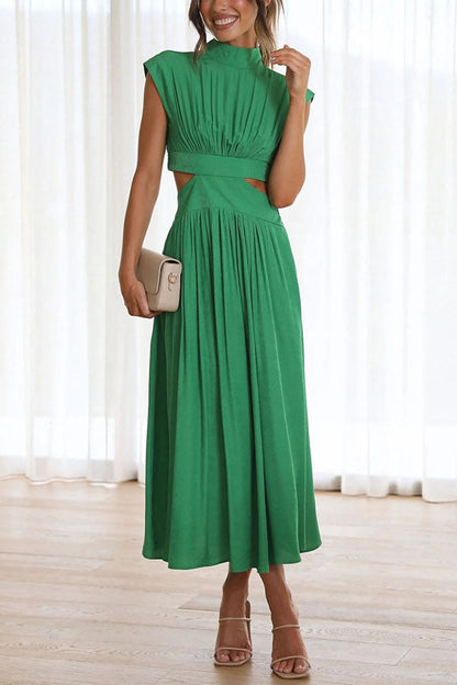 Quincy | Vestido Midi con Corte y Bolsillos