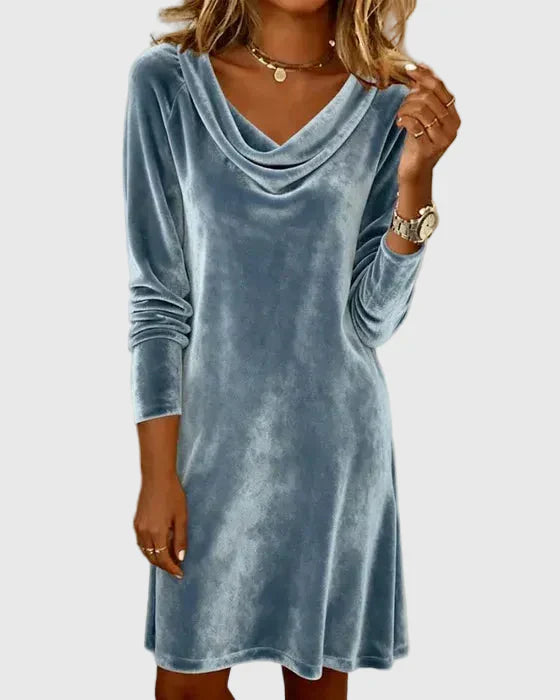 Frosina | Vestido de Terciopelo Corte Suelto