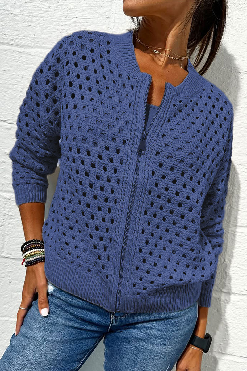 Chaqueta de punto con cremallera