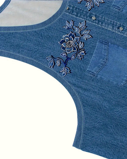 ARIEL – VESTIDO FLORAL SIN MANGAS CON BOTONES