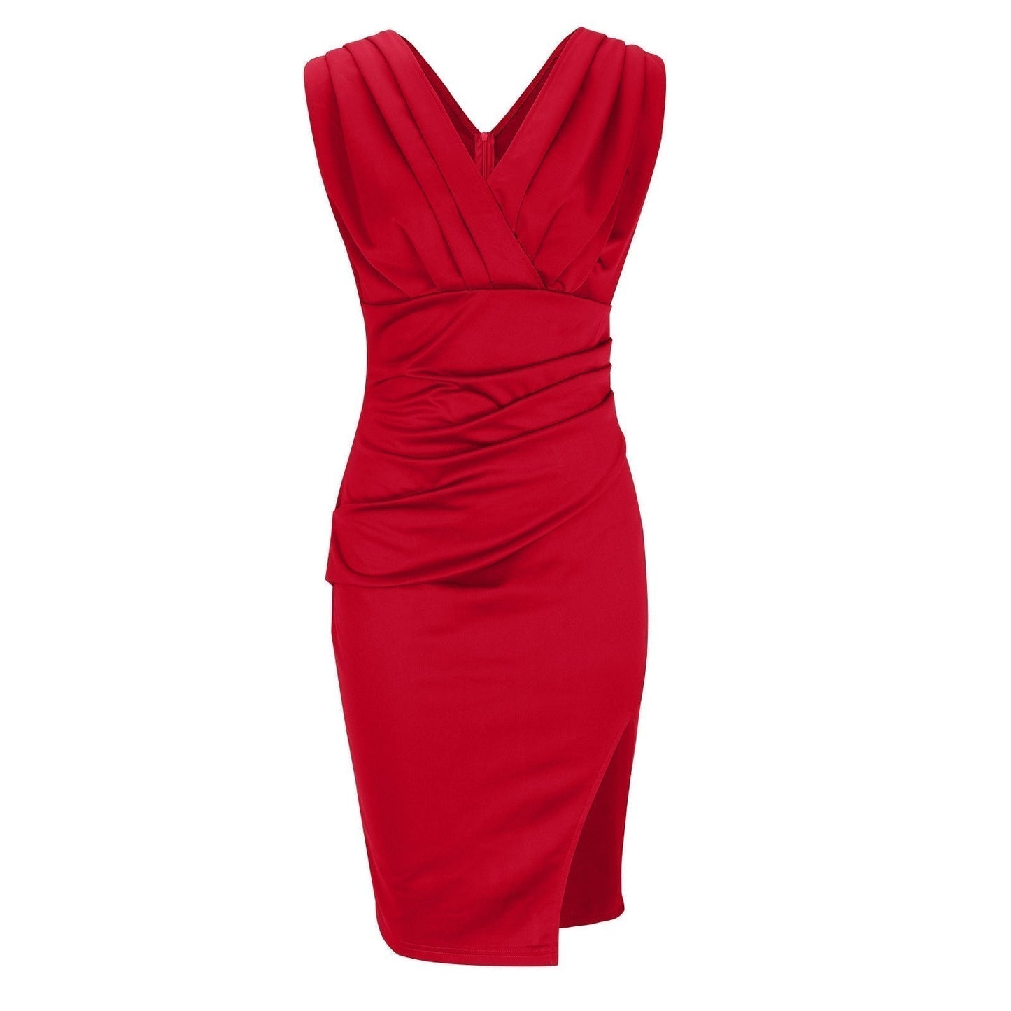 Desi | Vestido de Corte en V con Abertura
