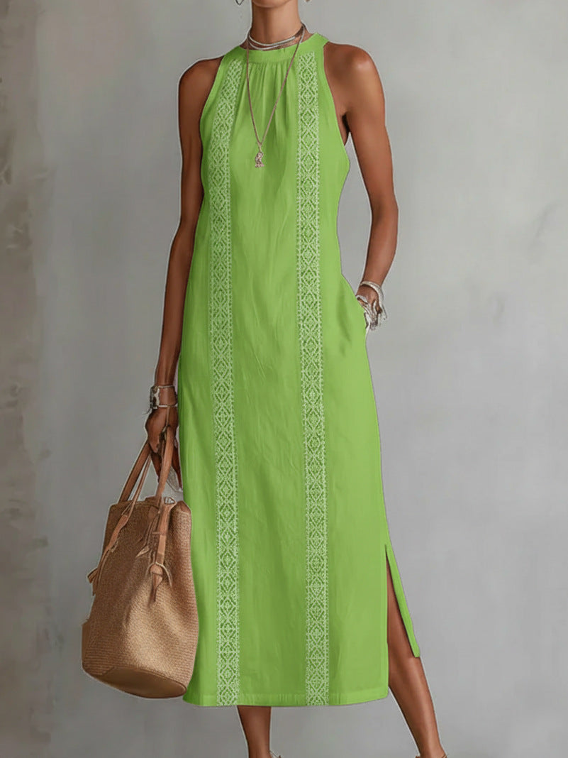 Robe Maxi Vittoria - Elegancia Atemporal y Bordado Artesanal