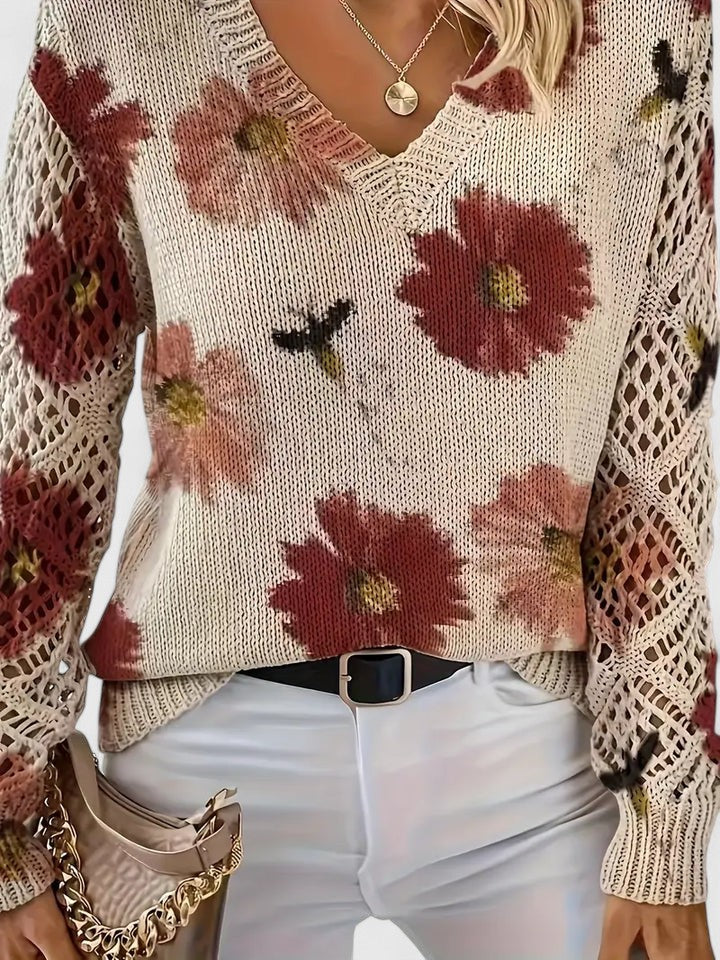 CHARLIE – SUÉTER DE PUNTO CON ENCANTO FLORAL