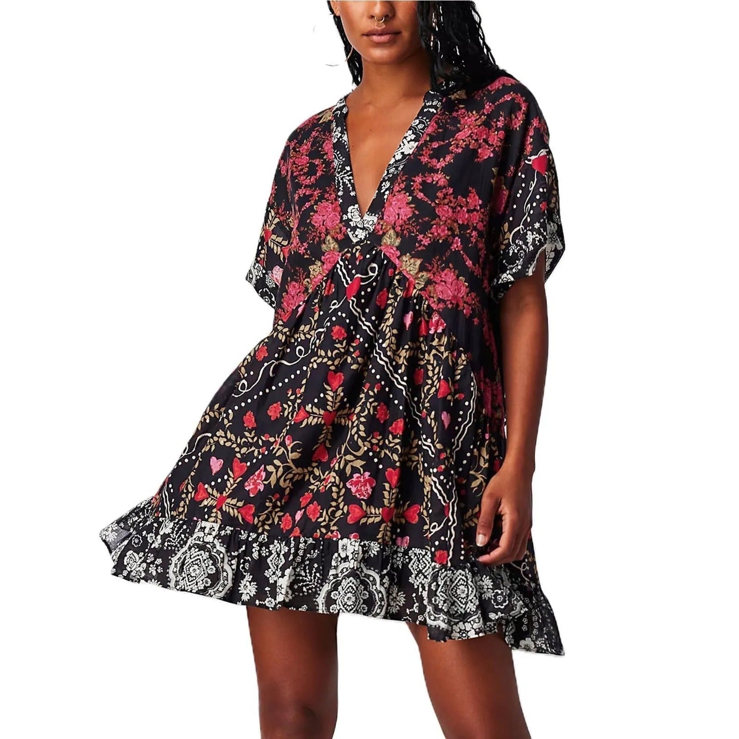 Vestido Bohemio Cuello en V - Elegancia Atemporal
