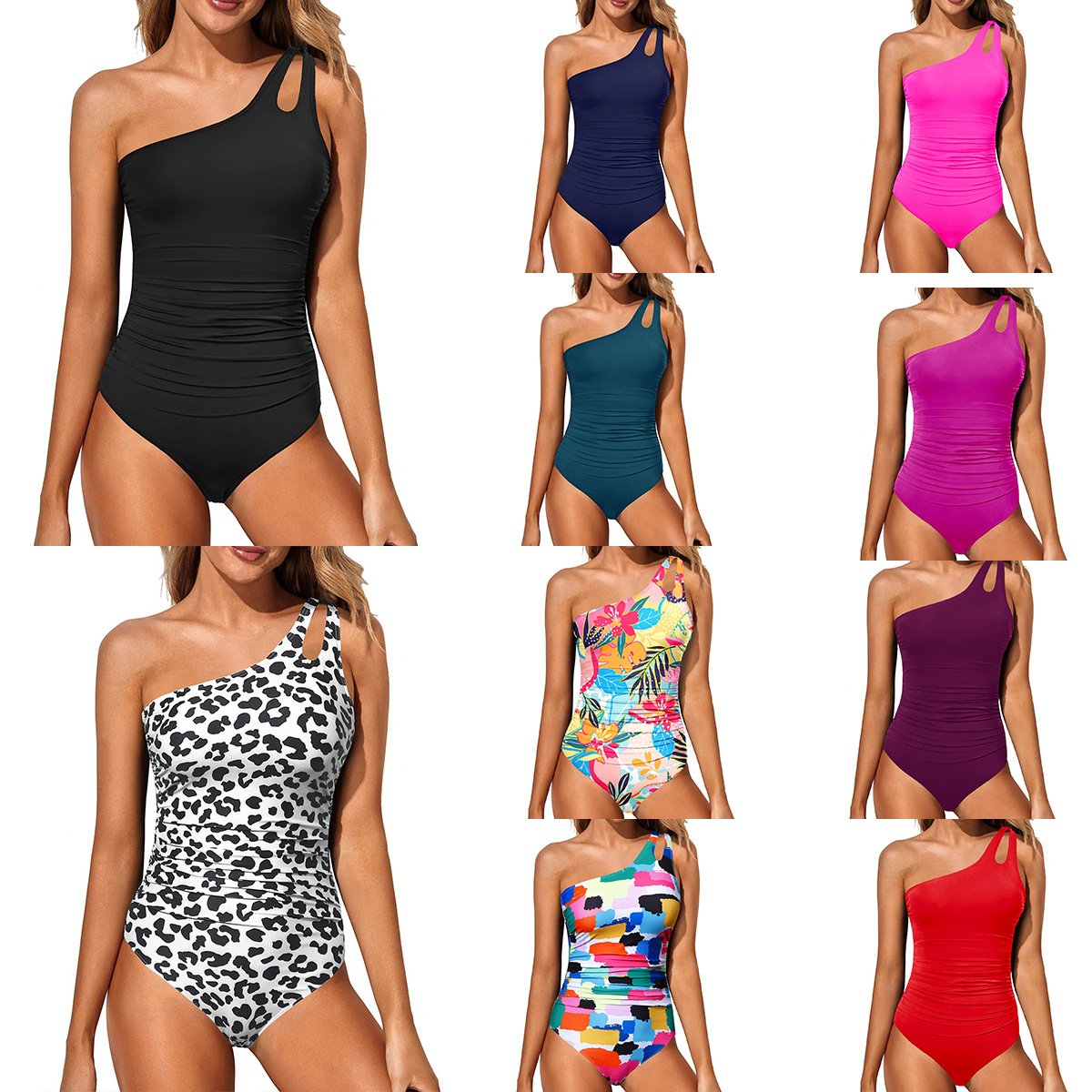 BLAKELY – TRAJE DE BAÑO ENTERO DE UN HOMBRO