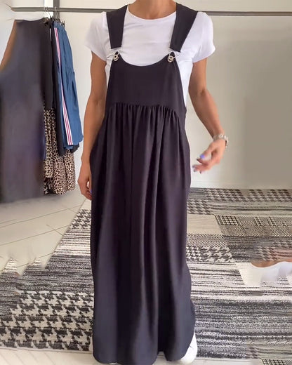 Grace™ - Vestido Casual de Tirantes de Color Sólido