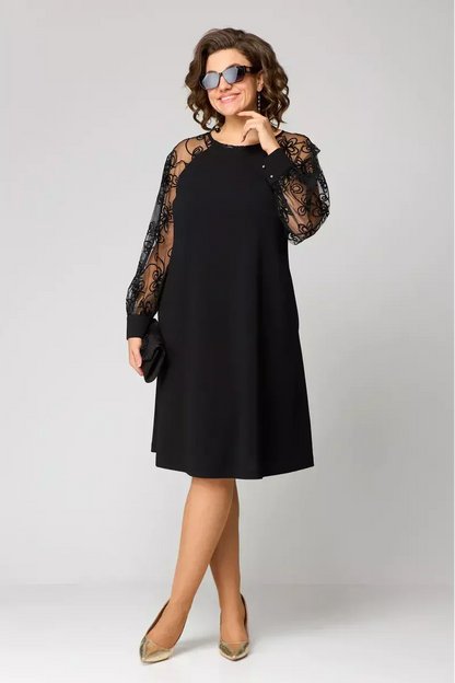 Coralía | Vestido de Mujer con Mangas Bordadas