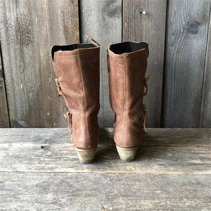 Elvira - Botas de Cuero Resistente