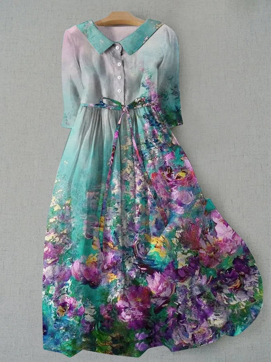 Tessa - Vestido Floral con Cordones para Mujer