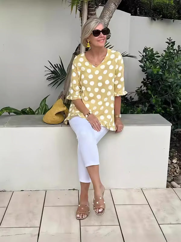 Lucienne – Blusa Elegante con Escote en V