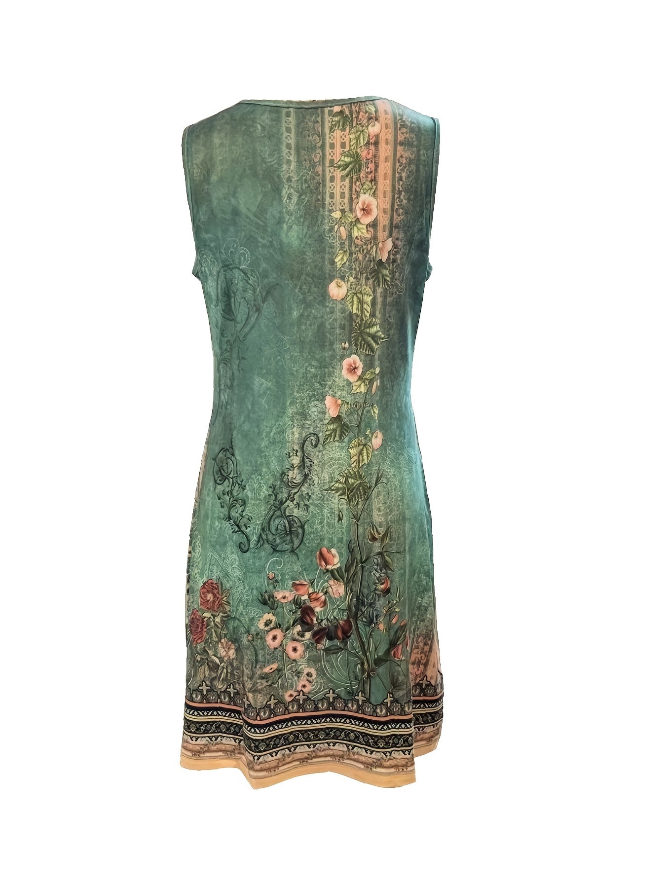 Harmoni - Vestido de Cuello Notch con Estampado Floral