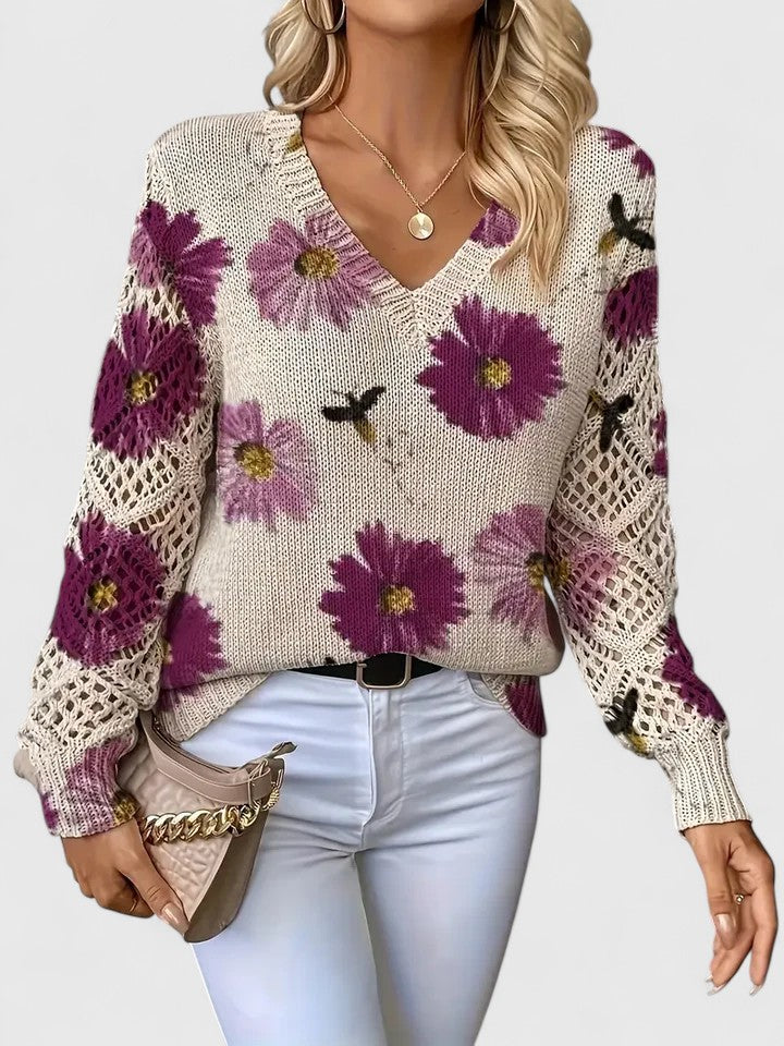 CHARLIE – SUÉTER DE PUNTO CON ENCANTO FLORAL