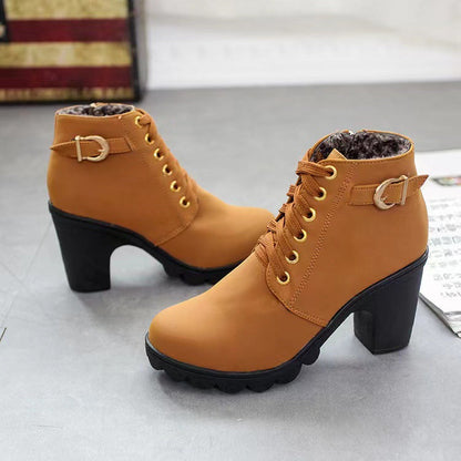Botines con Tacón Chunky para Mujer
