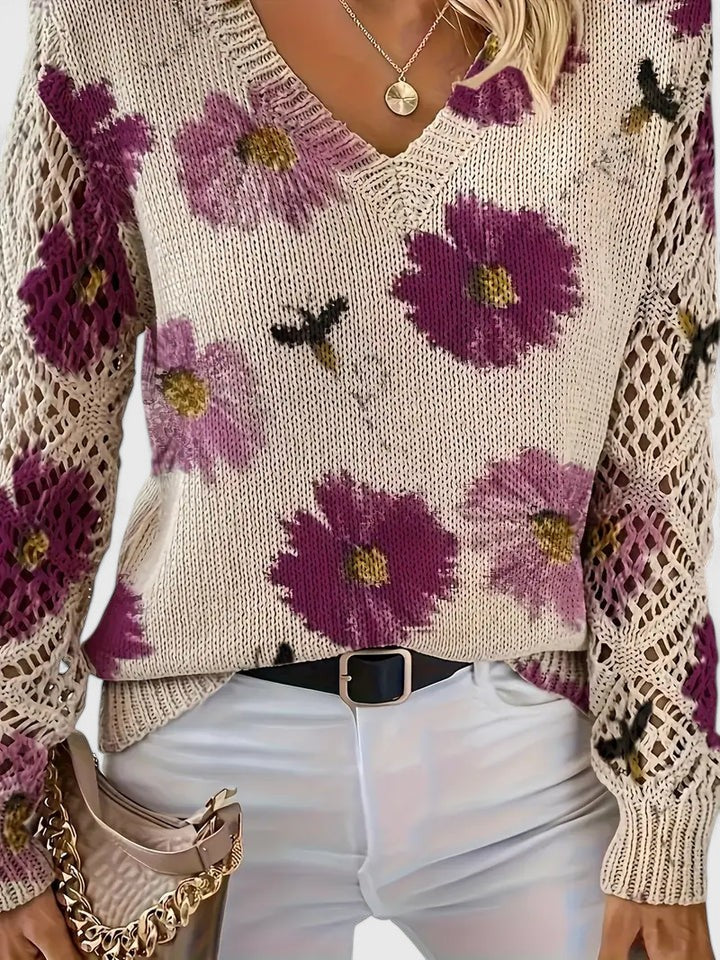 CHARLIE – SUÉTER DE PUNTO CON ENCANTO FLORAL