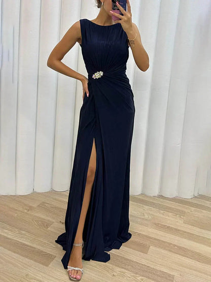 Vestido de Noche Maxi Plisado Davine