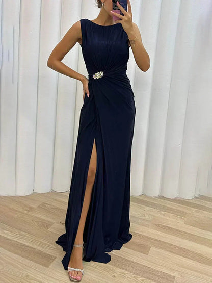 Lydia - Vestido de Noche Largo con Pliegues