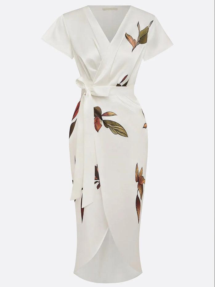 Elin™ | Vestido envolvente elegante con estampado floral