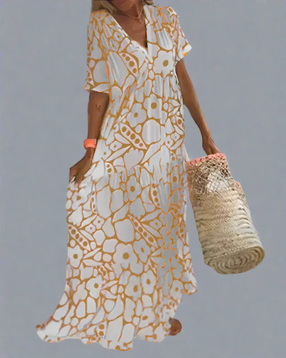 Hannelore | Vestido de Verano con Corte Elegante y Patrón Gráfico