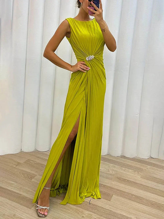 Lydia - Vestido de Noche Largo con Pliegues