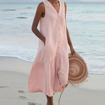 Celi - Vestido de Verano Estiloso que Cubre el Abdomen