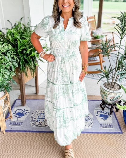 SAVANNAH – VESTIDO MAXI EN CAPAS DE ELEGANCIA INTEMPERAL