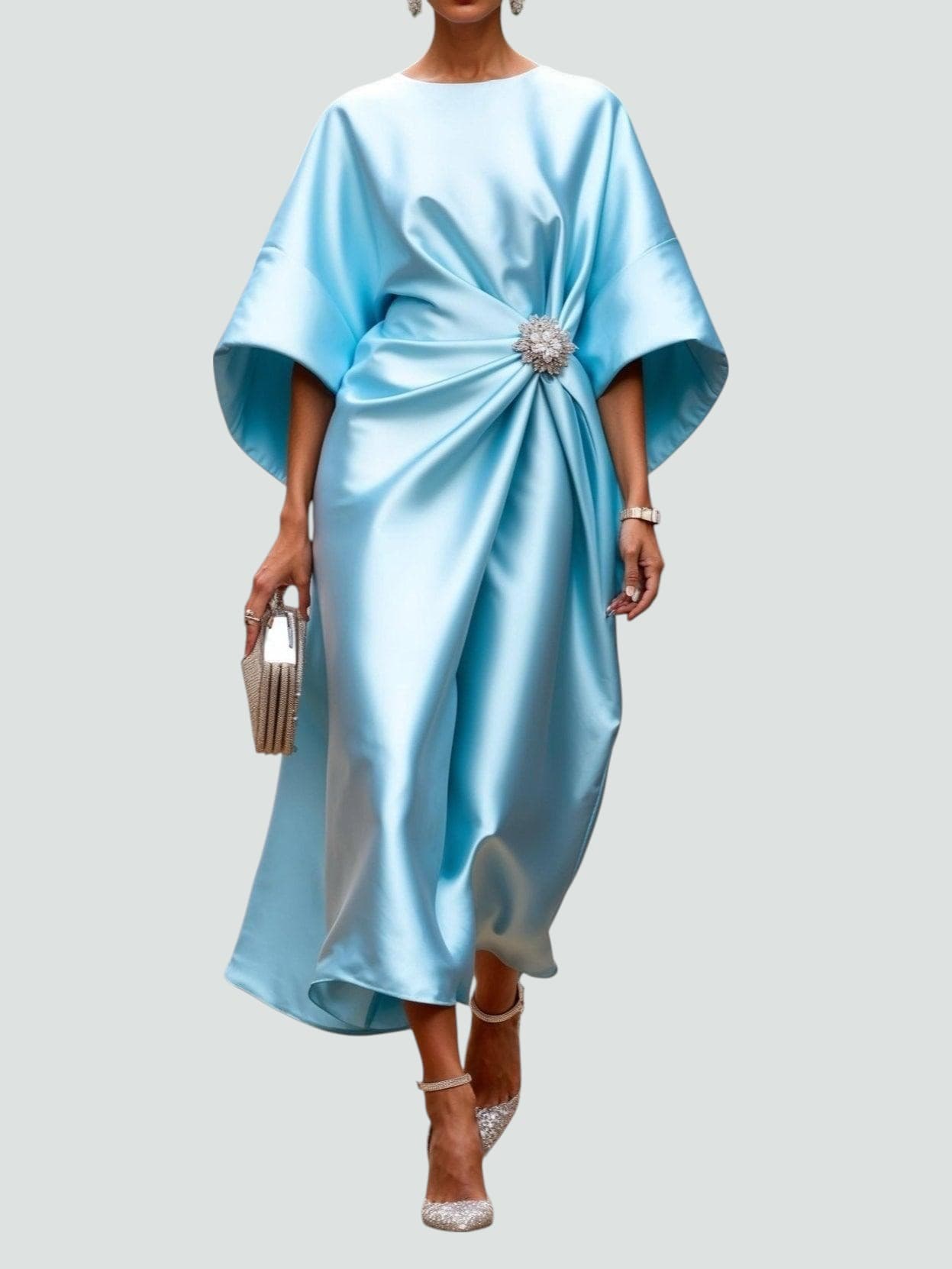 DAKOTA – VESTIDO DE NOCHE ELEGANTE CON DRAPEADO