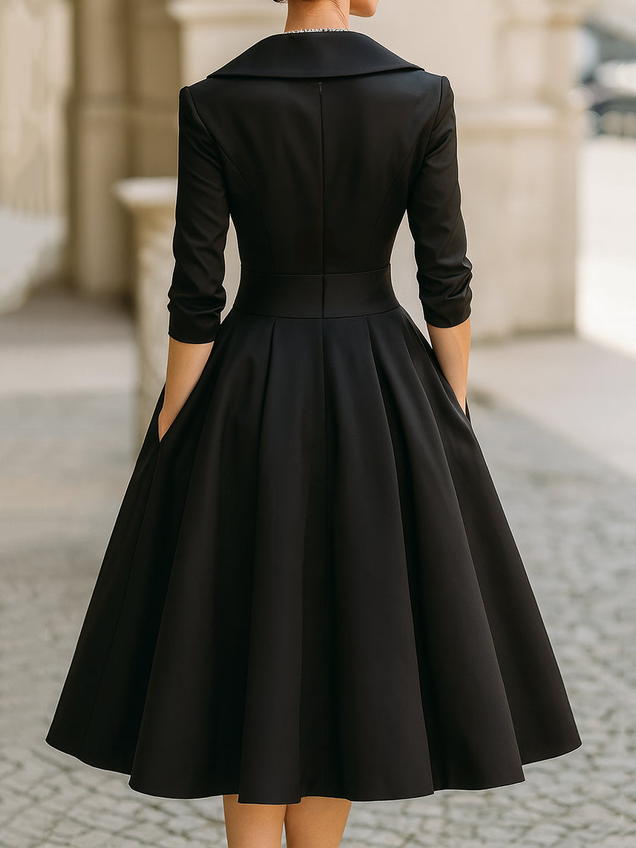 SCARLETT – VESTIDO MIDI DE FIRMA ELEGANTE