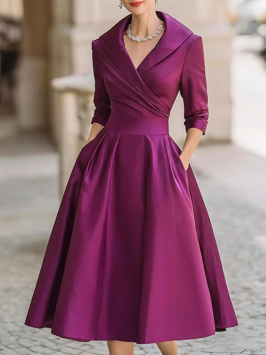 SCARLETT – VESTIDO MIDI DE FIRMA ELEGANTE