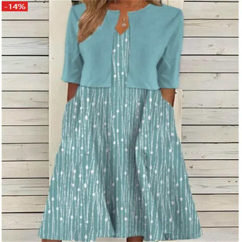 Ivy – Conjunto Midi Floral Elegante