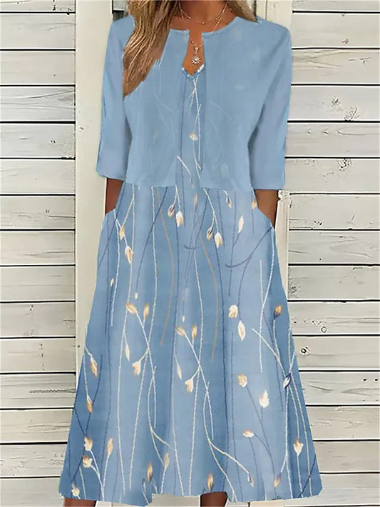Ivy – Conjunto Midi Floral Elegante