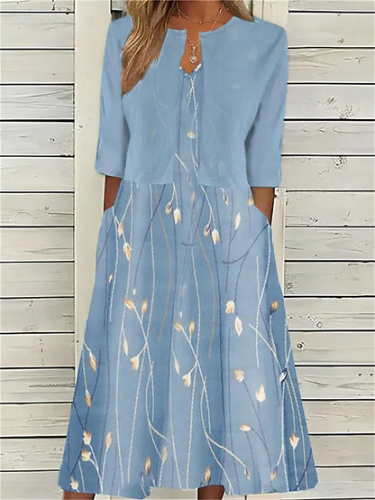 Bonnie - Vestido Midi de Dos Piezas Floral