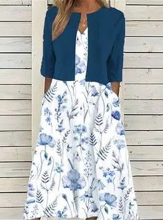 Bonnie - Vestido Midi de Dos Piezas Floral