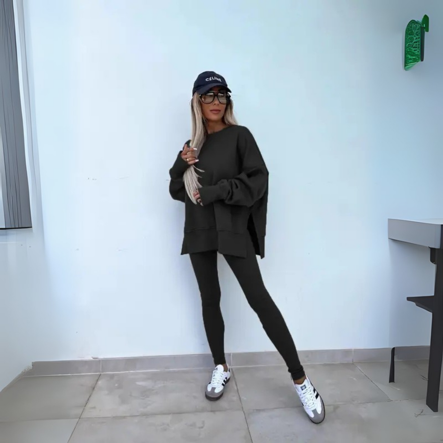MADISON – CONJUNTO DE SUDADERA OVERSIZE Y LEGGINGS