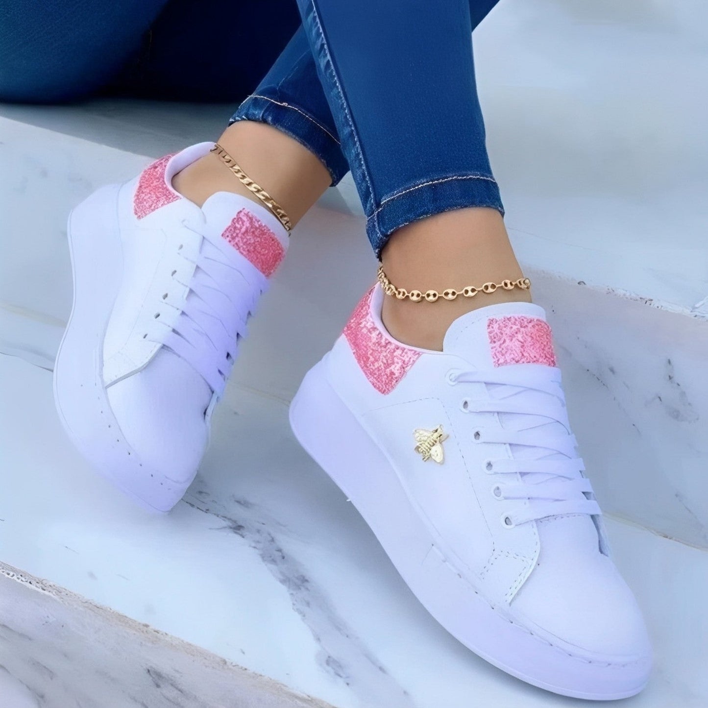 Aleena - Zapatos elegantes y brillantes para mujer