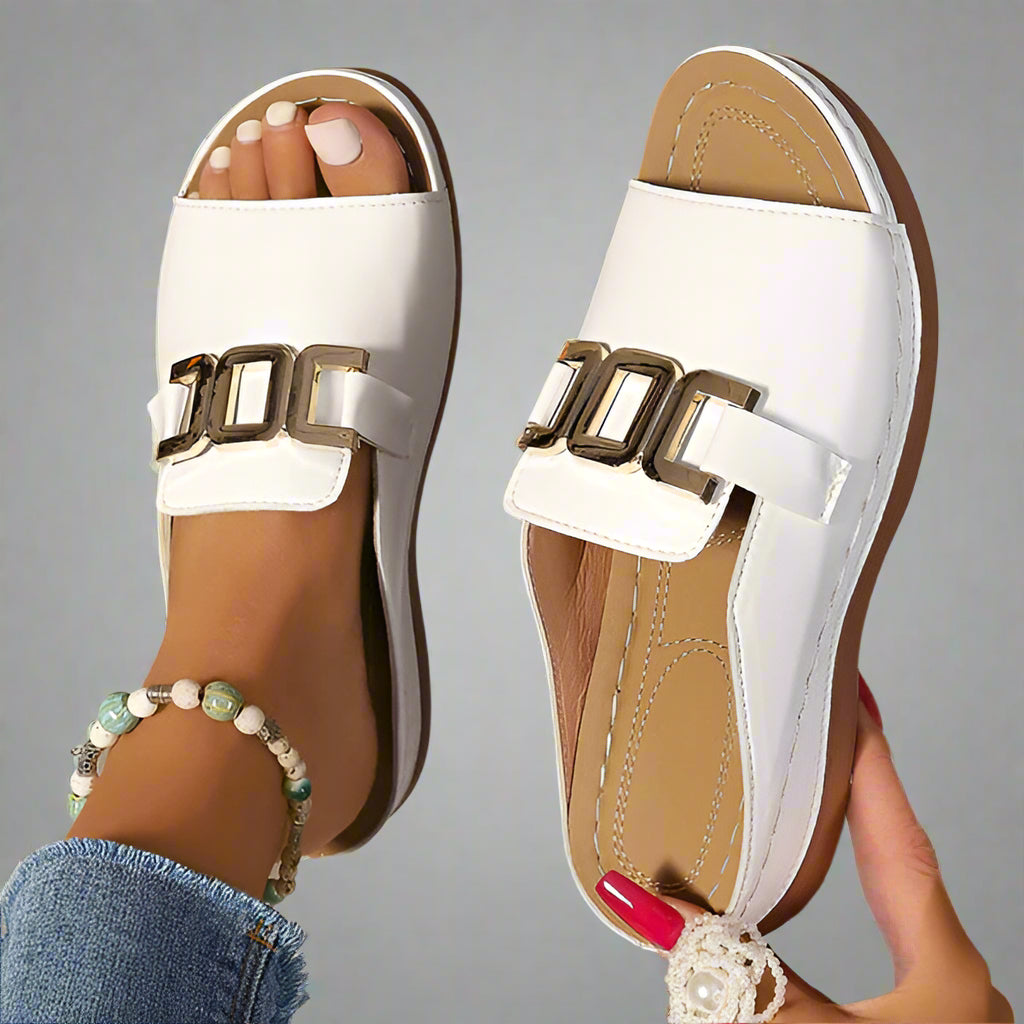 Elle - Sandalias cómodas con cuña