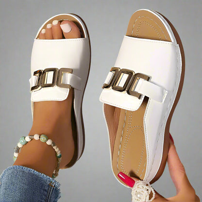 Elle - Sandalias cómodas con cuña